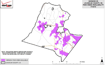 Map of Loudoun County FiOS Availability 
