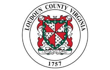 Red and green Loudoun County seal on a white background.