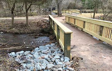 Ashburn Park bridge and creek renovation project image