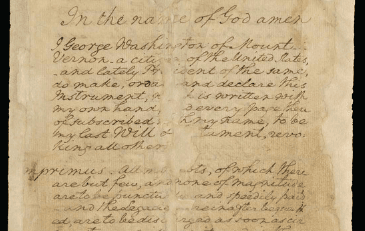 Image of page from George Washington's will