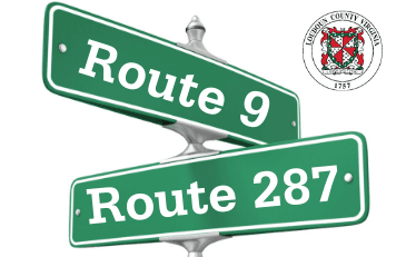 Image of Route 9-287 intersection signs