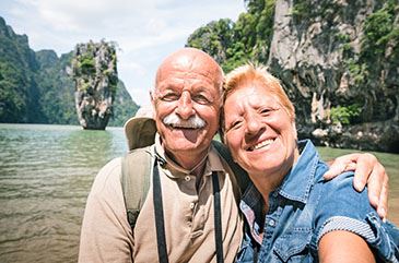 Image of senior couple on a trip