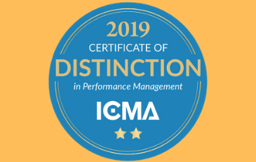 Image of ICMA Distinction in Performance Management Award Graphic 