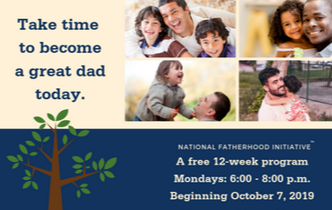 Image of graphic for Fatherhood Initiative classes October 2019