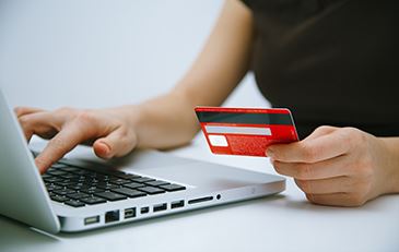 image of laptop and credit card