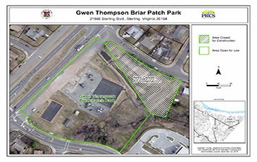 Construction Area map Gwen Thompson Briar Patch Park 