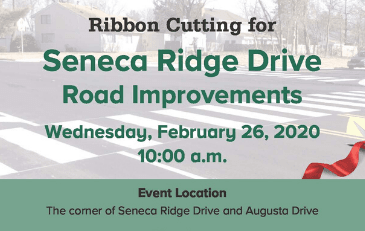 Image of invitation to Seneca Ridge Drive ribbon cutting ceremony