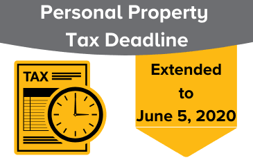 Image of Personal Property Tax Deadline Extended Graphic