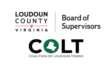 Image of Loudoun County Board of Supervisors Wordmark and Coalition of Loudoun Towns Logo