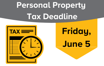 Image of Personal Property Tax June 5, 2020, Deadline Graphic