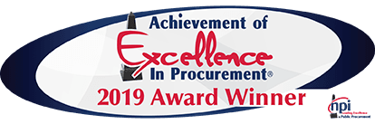 Image of procurement award logo with link to National Procurement Institute website