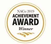 Image of 2019 NACO Achievement Award Logo and link to NACO website