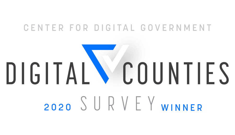 Image of Digital Counties Survey Winner Award and Link to Center for Digital Government