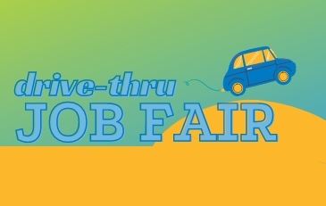 image of flyer for drive-thru job fair