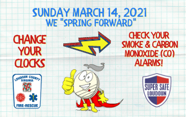 SPRING FORWARD 3-14-21 -- Change Your Clocks, Check Your Batteries