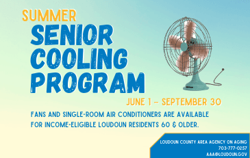 Summer Cooling Program Graphic with a fan