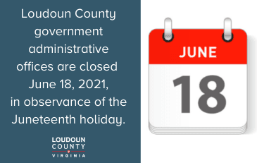 Image of Juneteenth Closure Message with June 18 calendar page