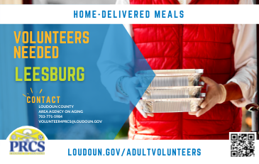 Graphic for home delivered meals volunteer drivers Leesburg
