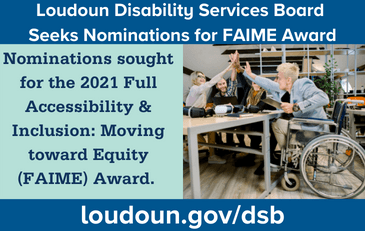 Link to information about the FAIME Award and the Disability Services Board