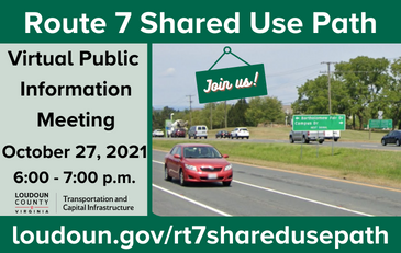 Link to information about the Route 7 Shared Use Path project and public meeting