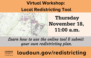 Link to information about the local redistricting process and upcoming workshop