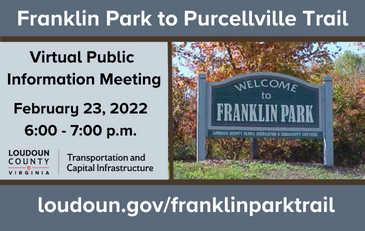 Link to information about the Franklin Park to Purcellville Trail project