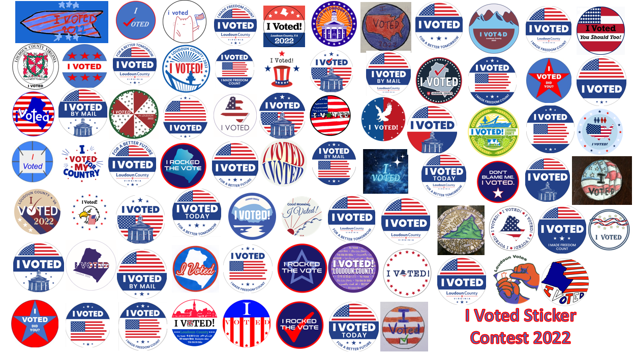 Image of designs for I Voted Stickers