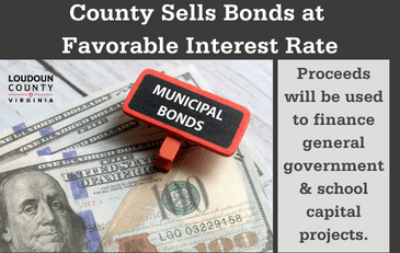 Image of municipal bonds with text about sale of bonds at favorable interest rate