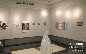 Photo of art exhibit at the Loudoun County Government Center