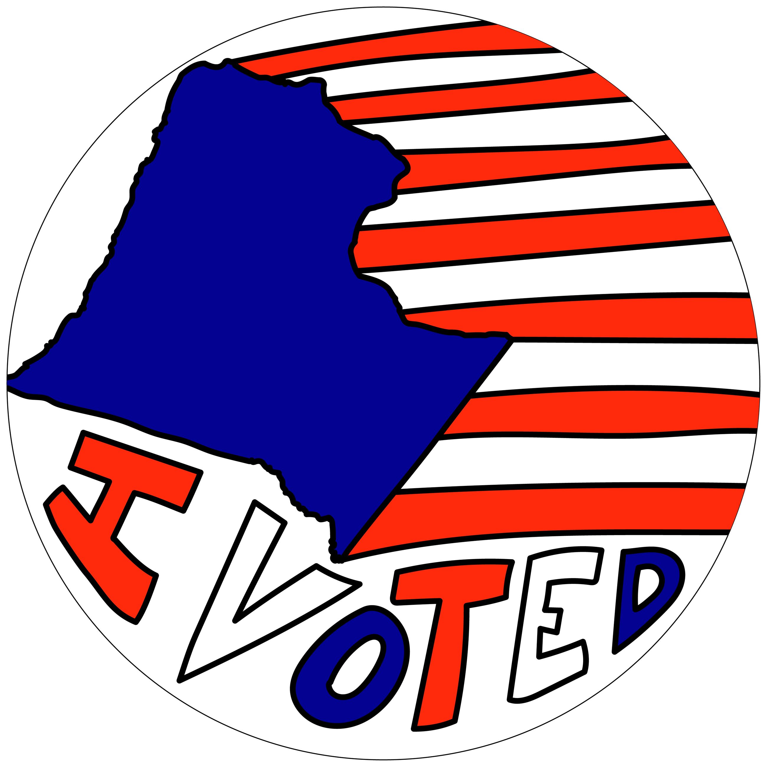 Image of finalist for 'I Voted' sticker design
