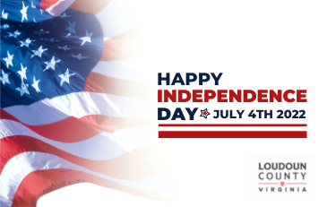 Image of U.S. Flag and Independence Day message