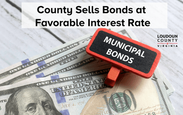 Image of municipal bonds with text about sale of bonds at favorable interest rates