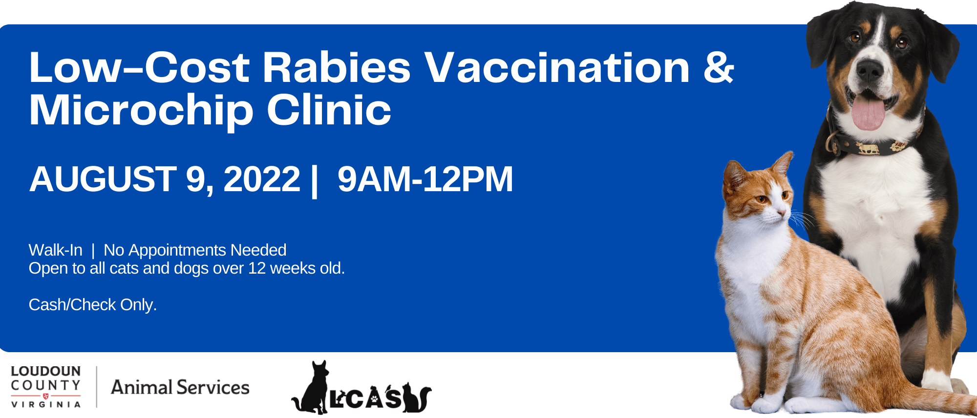 Graphic for Low-Cost Rabies Vaccination and Microchip Clinic-Aug 2022