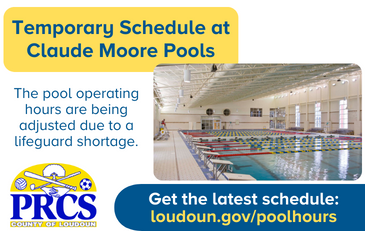 Link to information about hours of operation at Loudoun County pools