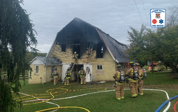 Barn Fire in Purcellville on October 4, 2022