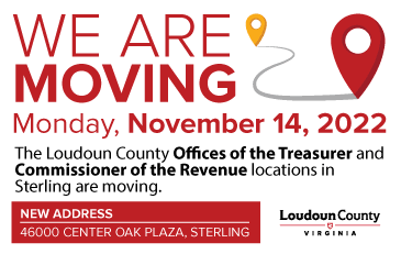 Image with new address of Sterling offices of the Loudoun Treasurer and Commissioner of the Revenue