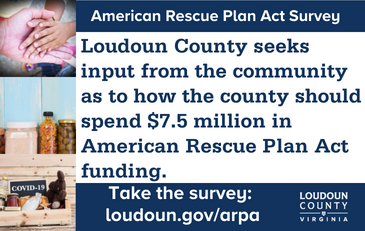 Link to information about American Rescue Plan Act funding for Loudoun County