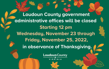 Image of closing announcement for Thanksgiving holiday