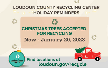 Link to information about Christmas tree recycling in Loudoun County