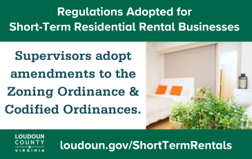Link to information about short-term residential rentals in Loudoun County