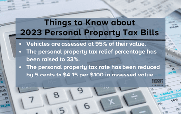 Graphic image with text about personal property taxes