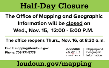 Link to information about the Loudoun County Office of Mapping and Geographic Information