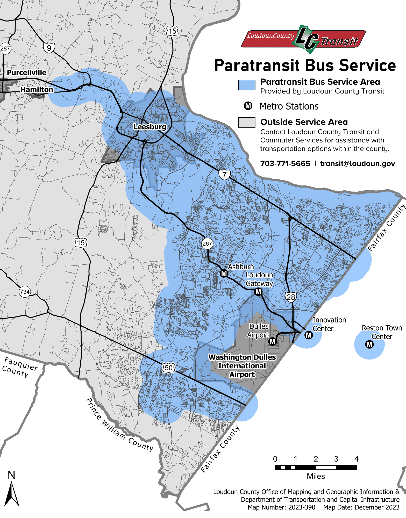 Loudoun County Paratransit and Local Bus Service Map_Dec 23