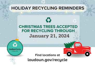 Link to information about Christmas tree recycling in Loudoun County