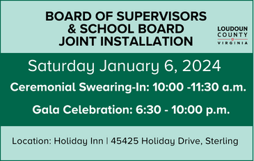 Information about a join installation ceremony for the Board of Supervisors and School Board