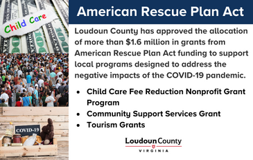 Information about American Rescue Plan Act funding in Loudoun County