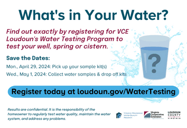 Link to information about a water testing program
