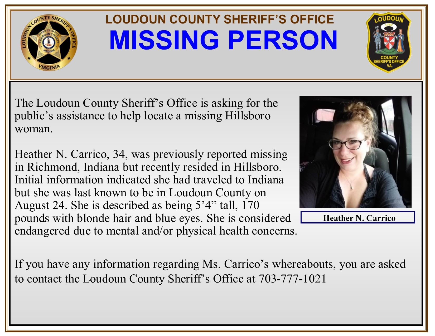 Missing Person-Heather Carrico
